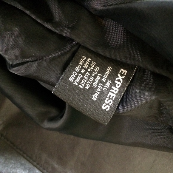 sale Express black gen leather jacket sz5/6 - Picture 5 of 8